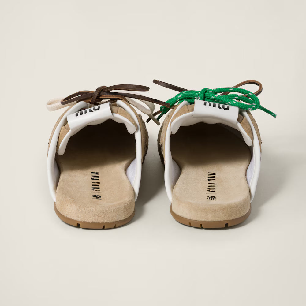530 SL Mules – Bleached Suede & Gum Sole Ecru Edition